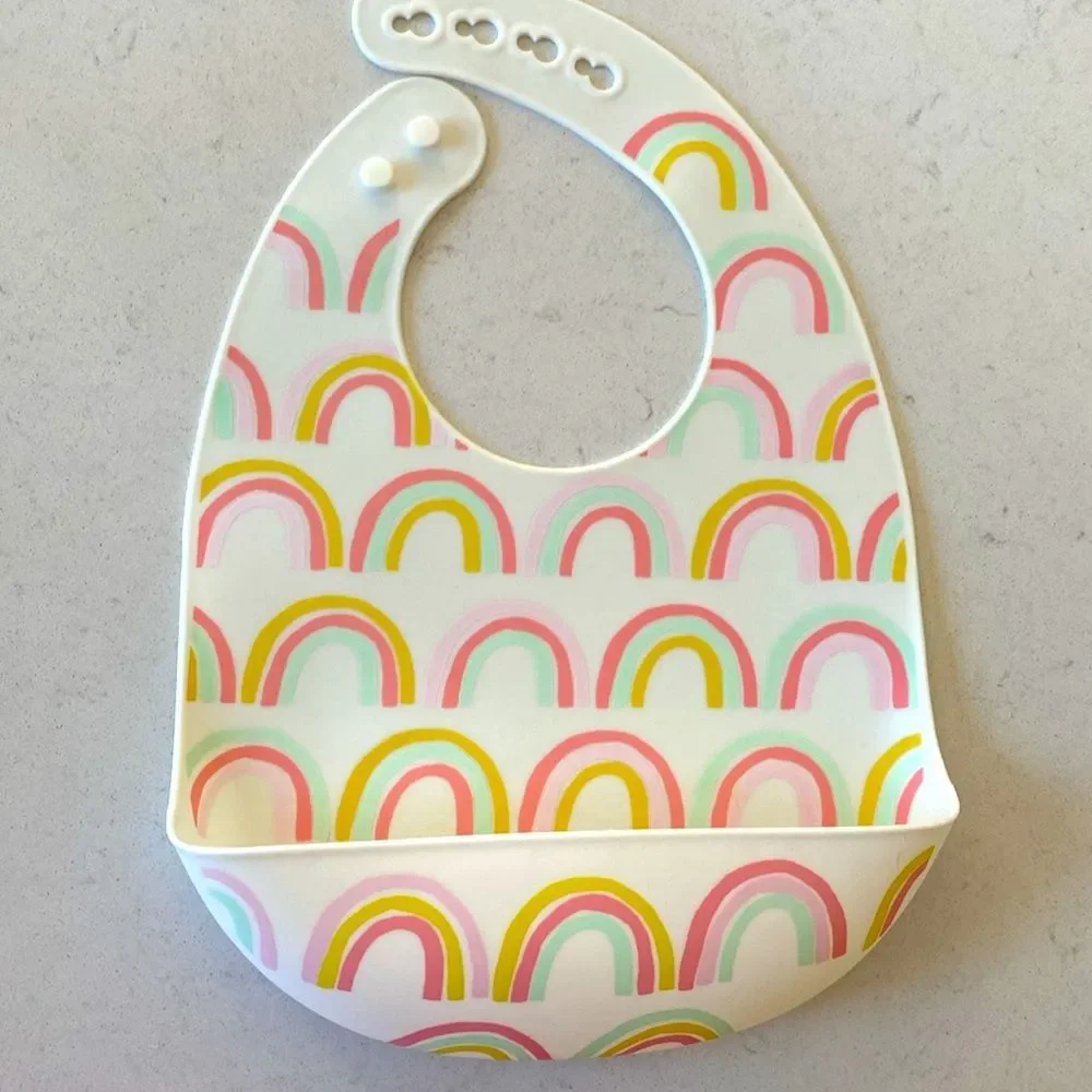 Colorful Rainbow Silicone‎ Bib